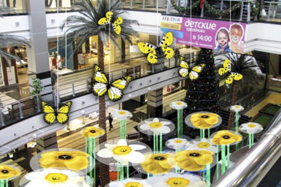  Праздничное и световое оформление торговых центров, площадей и парков на 8 марта