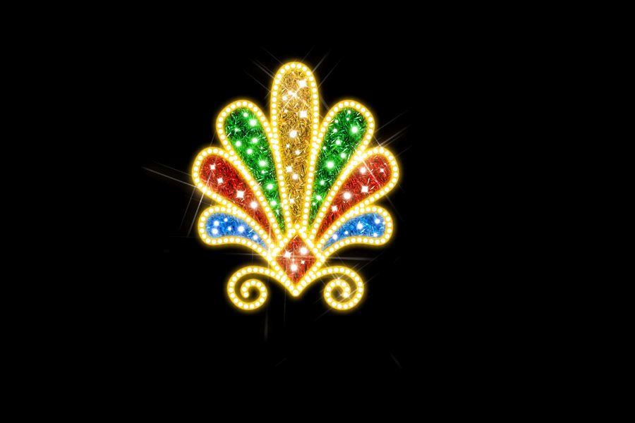 Макушка Фарфалле Новогодние светодиодные игрушки на уличную елку