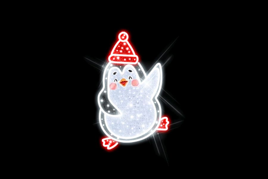Пингвин-1 Новогодние светодиодные игрушки на уличную елку