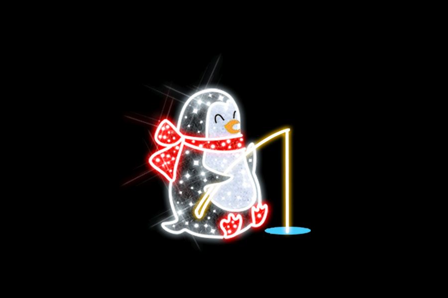 Пингвин-3 Новогодние светодиодные игрушки на уличную елку